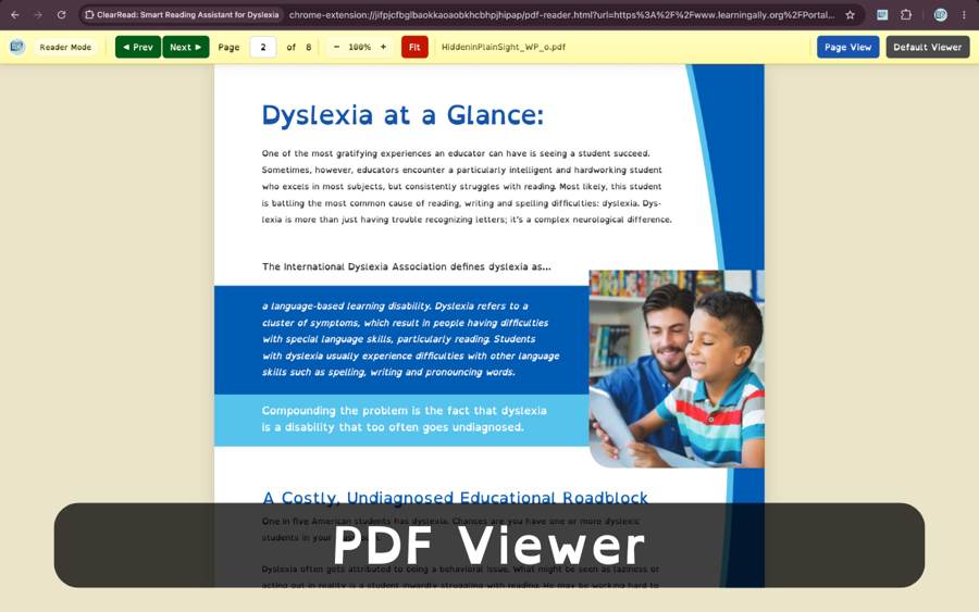 ClearRead PDF viewer built by Vedant Agrawal