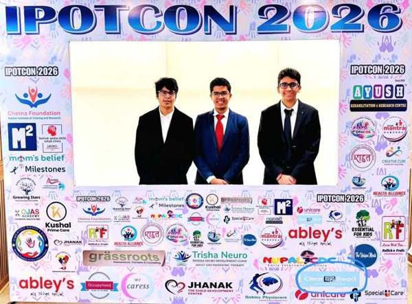 Vedant Agrawal and the ClearRead founders at IPOTCON 2026